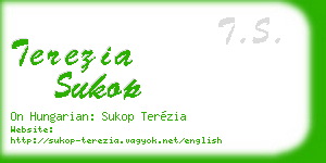 terezia sukop business card